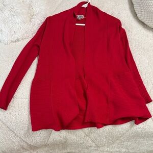 JM Collection Vibrant Red Women's Cardigan